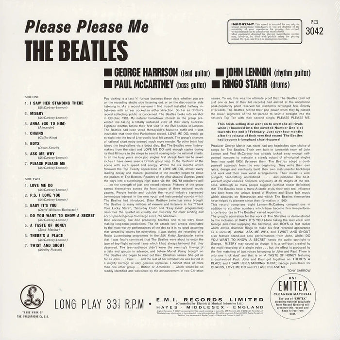 The Beatles – Please Please Me LP vinyl record, image 2 of 3