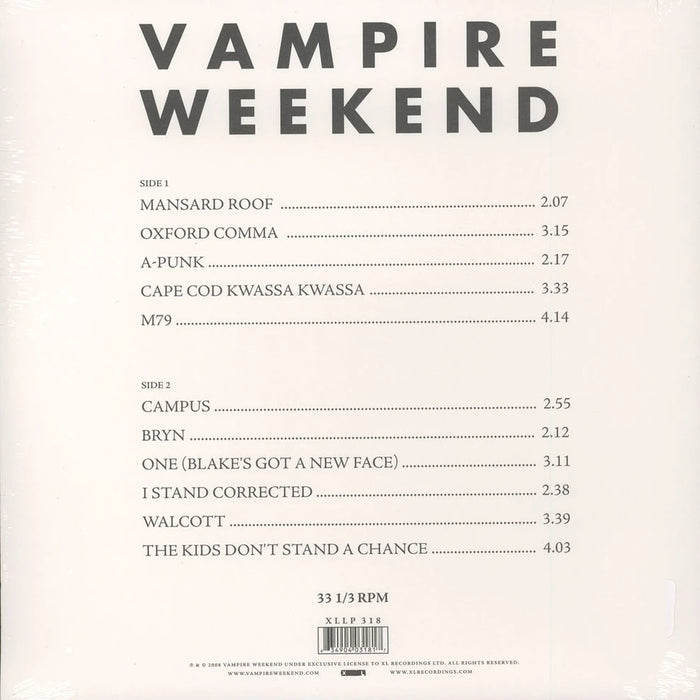 Vampire Weekend – Vampire Weekend LP vinyl record, image 2 of 3