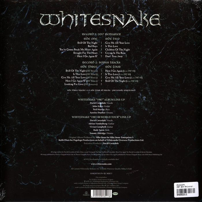 Whitesnake – 1987 (2xLP, 30th Anniversary Edition) LP vinyl record, image 3 of 3