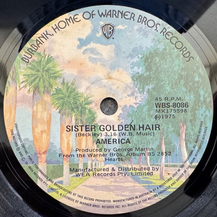 America – Sister Golden Hair (LP, Vinyl Record Album)