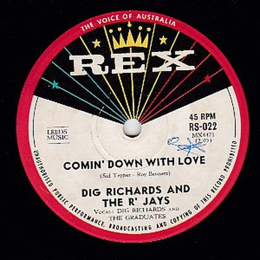 Dig Richards And The R' Jays – Comin' Down With Love (LP, Vinyl Record Album)
