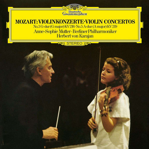 Wolfgang Amadeus Mozart, Anne-Sophie Mutter, Berliner Philharmoniker, Herbert von Karajan – Violinkonzerte • Violin Concertos (No.3 G-dur (G Major) KV 216 • No.5 A-dur (A Major) KV 219) LP vinyl record