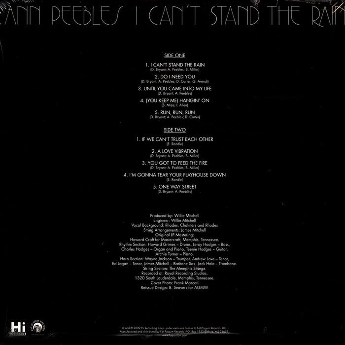 I Can't Stand The Rain – Ann Peebles LP vinyl record, image 2 of 2