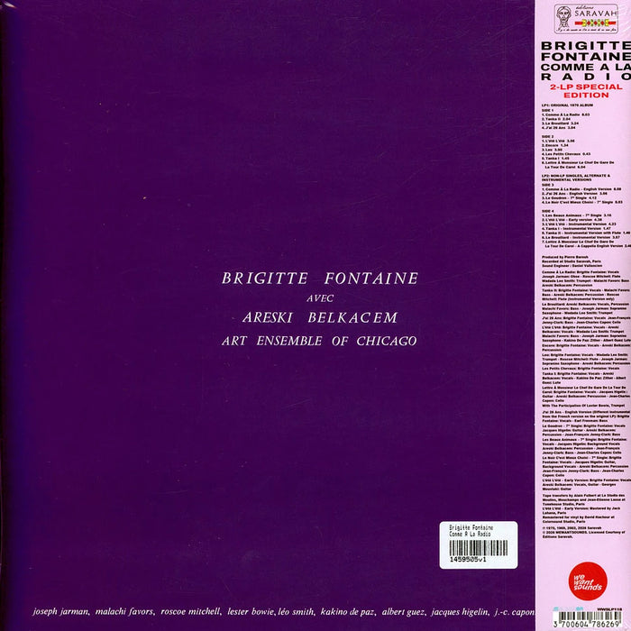 Brigitte Fontaine – Comme À La Radio (2xLP, Deluxe Edition) LP vinyl record, image 2 of 3