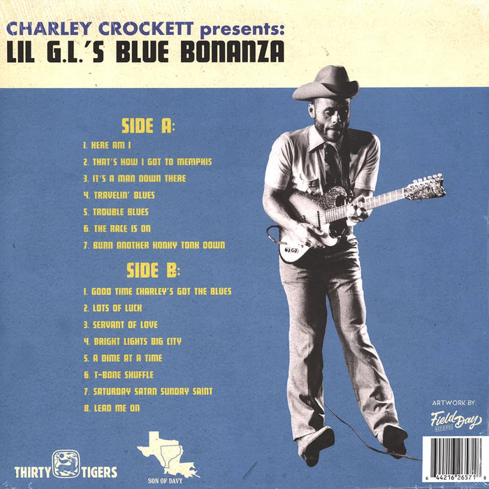 Charley Crockett – Lil G.L.'s Blue Bonanza LP vinyl record, image 2 of 3