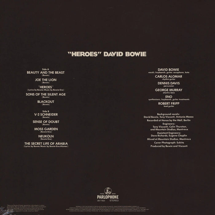 David Bowie – "Heroes" LP vinyl record, image 2 of 3