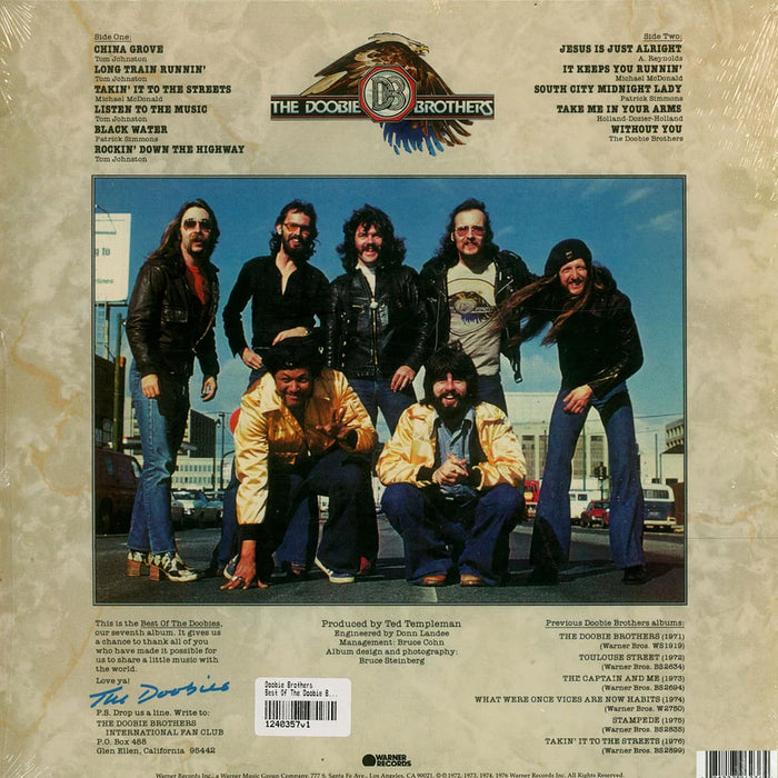 The Doobie Brothers – Best Of The Doobies LP vinyl record, image 2 of 2