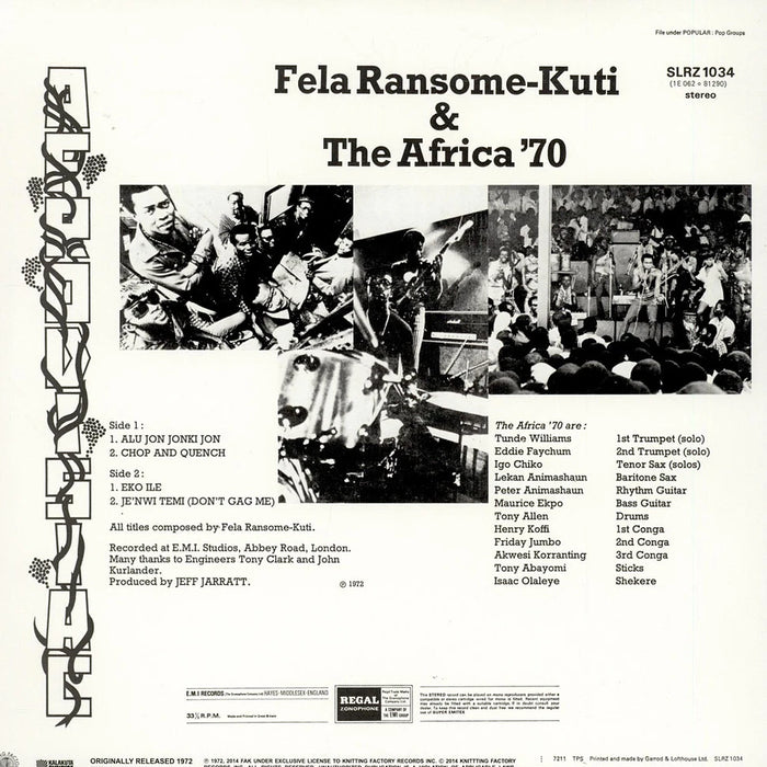 Afrodisiac – Fela Kuti, Africa 70 LP vinyl record, image 2 of 3