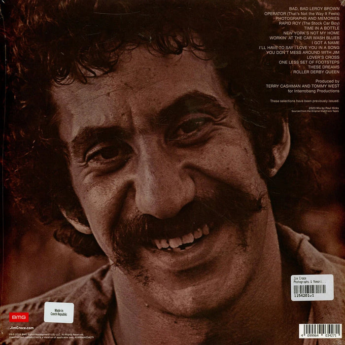 Jim Croce – Photographs & Memories (His Greatest Hits) LP vinyl record, image 2 of 3