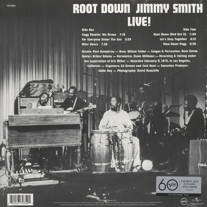 Root Down - Jimmy Smith Live! – Jimmy Smith LP vinyl record, image 2 of 2