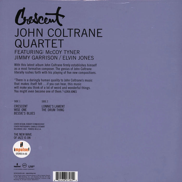 The John Coltrane Quartet – Crescent (180g, Impulse / Acoustic Sounds Series) LP vinyl record, image 2 of 3