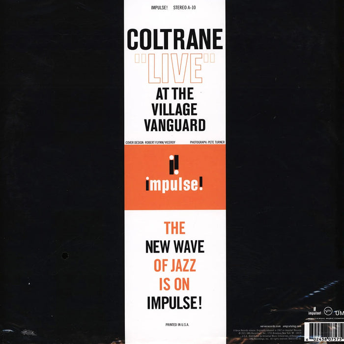 John Coltrane – "Live" At The Village Vanguard  (180g, Impulse / Acoustic Sounds Series) LP vinyl record, image 2 of 3