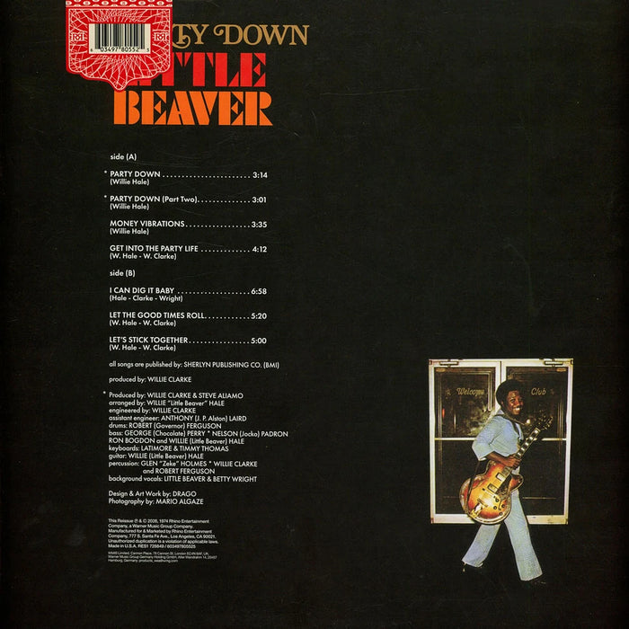 Little Beaver – Party Down (Rhino Reserve) LP vinyl record, image 2 of 2
