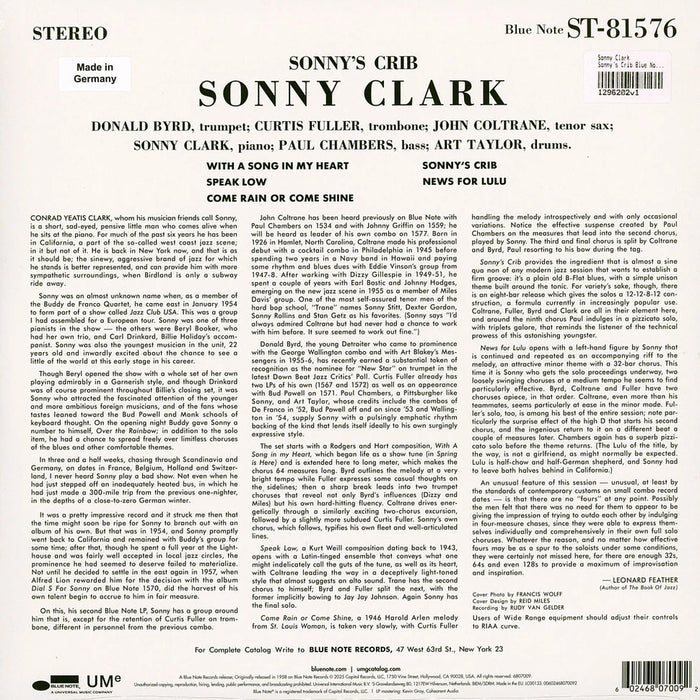 Sonny Clark – Sonny's Crib (Blue Note Classic) LP vinyl record, image 2 of 3