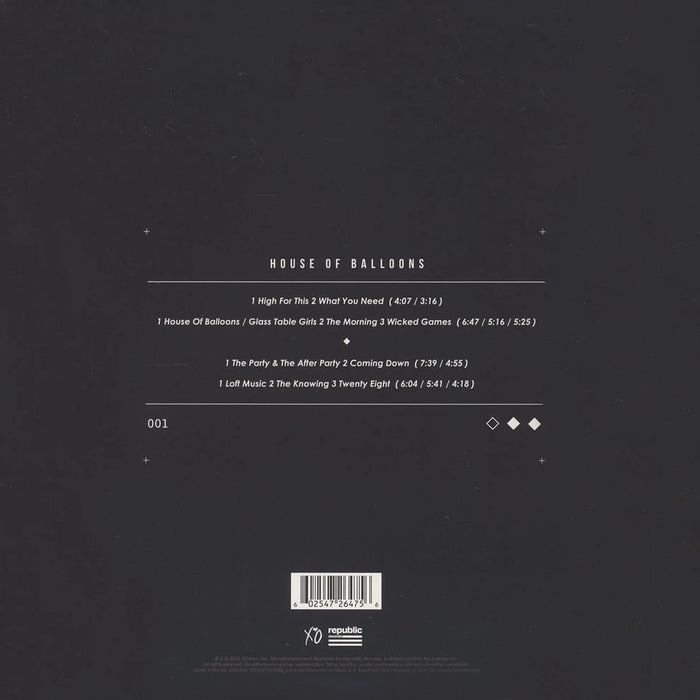 The Weeknd – House Of Balloons (2xLP) LP vinyl record, image 3 of 3
