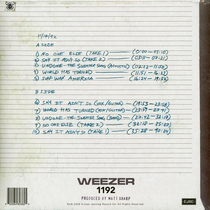 Weezer – 1192 LP vinyl record, image 2 of 3