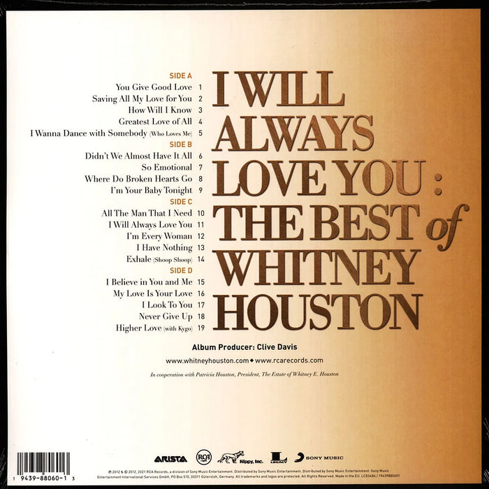 Whitney Houston – I Will Always Love You: The Best Of Whitney Houston (2xLP) LP vinyl record, image 2 of 3