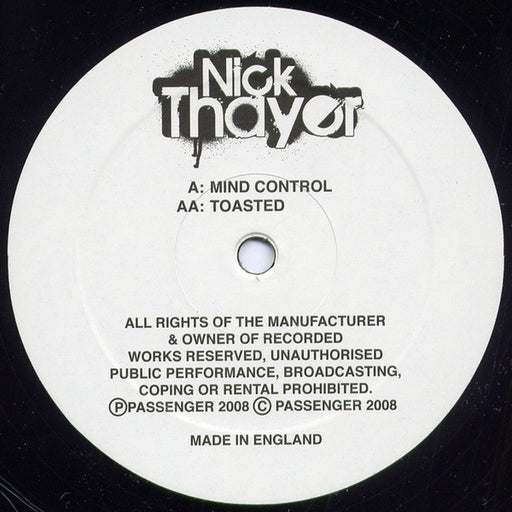 Nick Thayer – Mind Control / Toasted (LP, Vinyl Record Album)