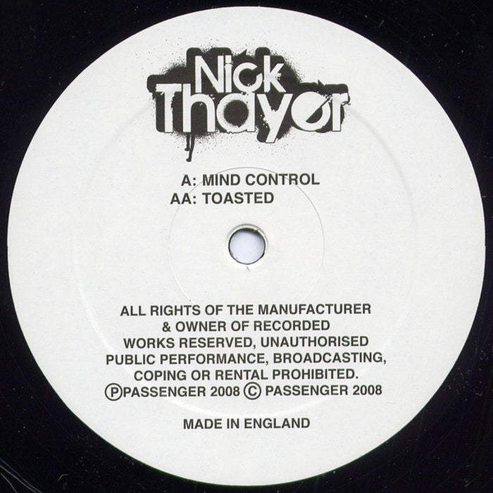 Nick Thayer – Mind Control / Toasted (LP, Vinyl Record Album)
