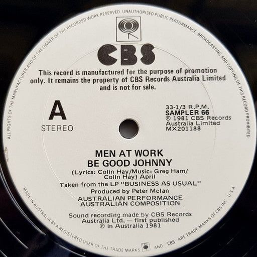 Men At Work – Be Good Johnny (LP, Vinyl Record Album)