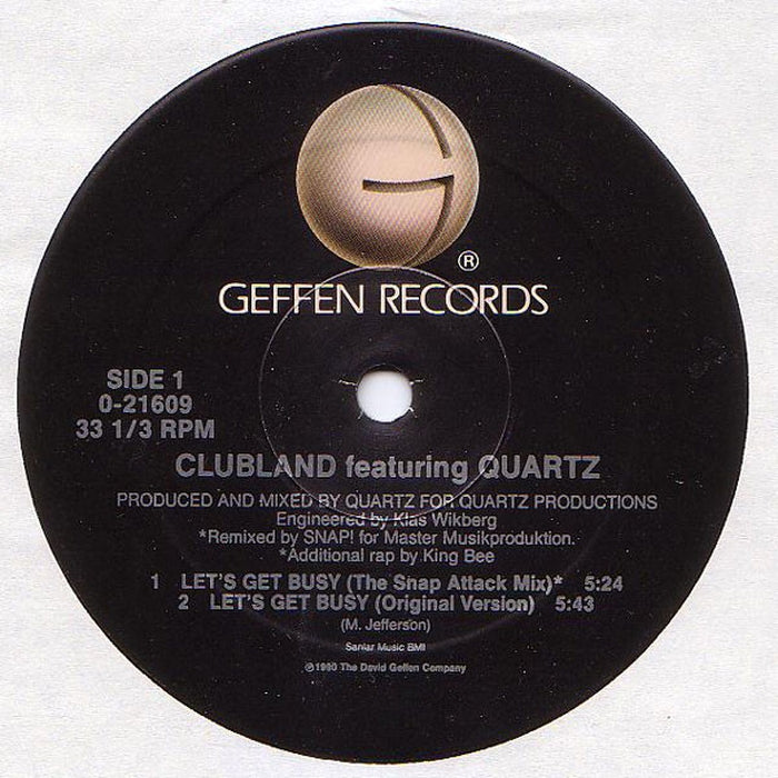 Clubland, Quartz – Let's Get Busy (LP, Vinyl Record Album)