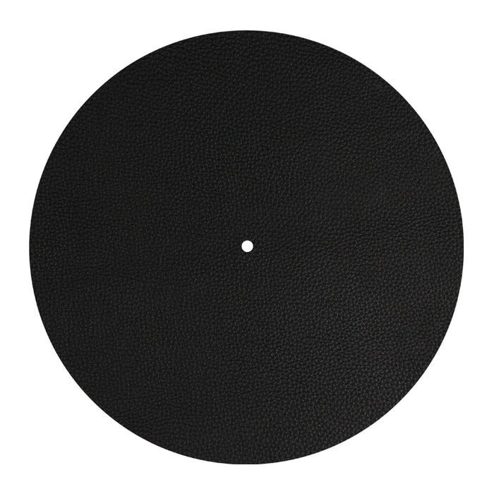 Genuine Leather & Cork LP Slip Mat - Black