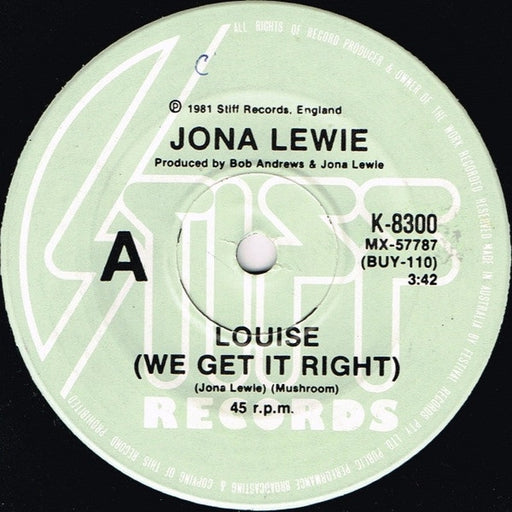 Jona Lewie – Louise (We Get It Right) (LP, Vinyl Record Album)