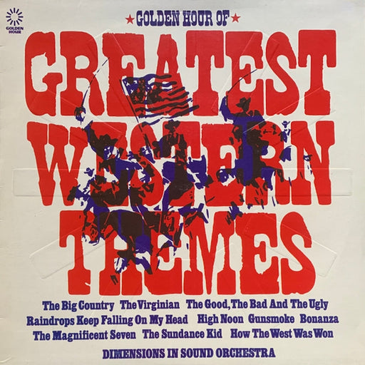 Dimensions In Sound Orchestra – Golden Hour Of Greatest Western Themes (LP, Vinyl Record Album)
