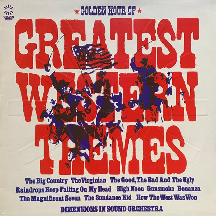 Dimensions In Sound Orchestra – Golden Hour Of Greatest Western Themes (LP, Vinyl Record Album)