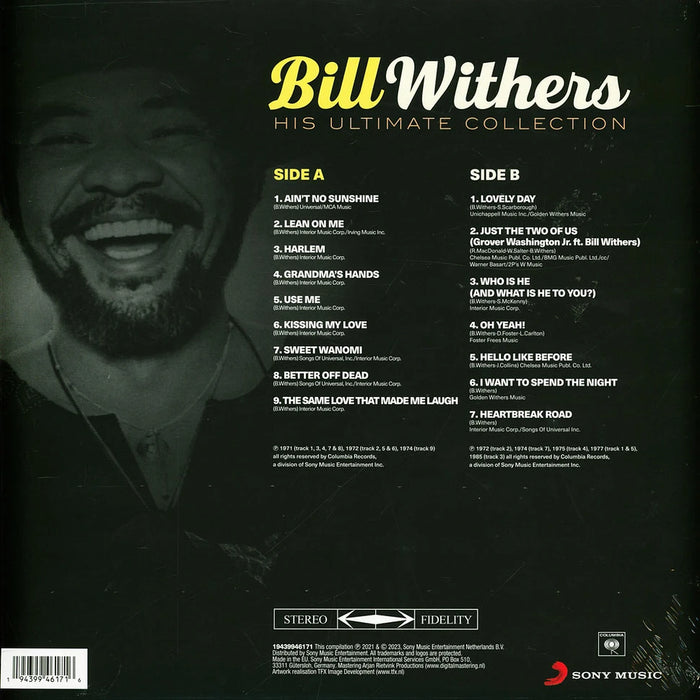 Bill Withers – His Ultimate Collection LP vinyl record, image 3 of 3