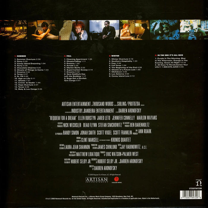 Clint Mansell, Kronos Quartet – Requiem For A Dream (2xLP, Soundtrack) LP vinyl record, image 2 of 2