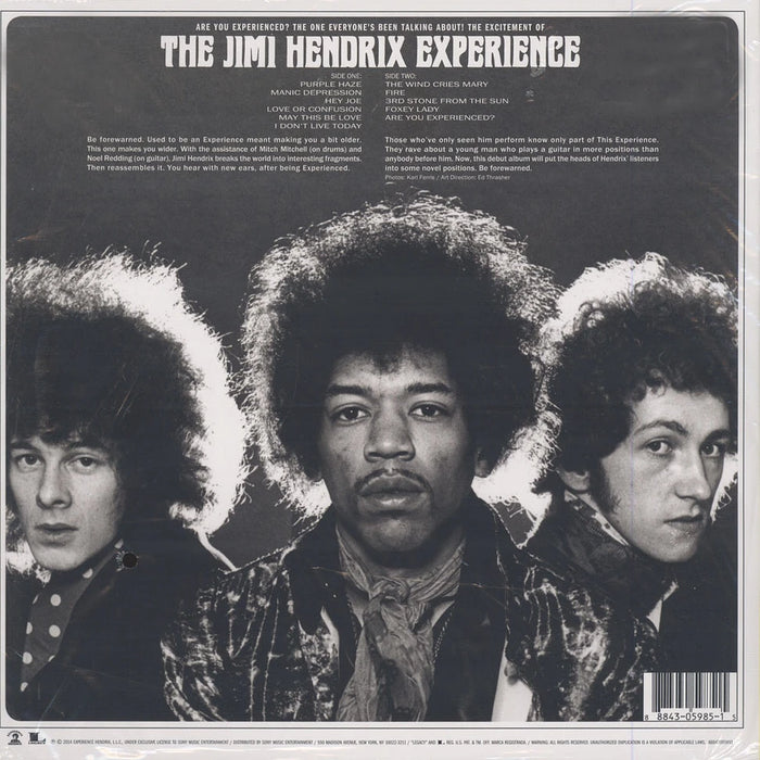 The Jimi Hendrix Experience – Are You Experienced LP vinyl record, image 2 of 2