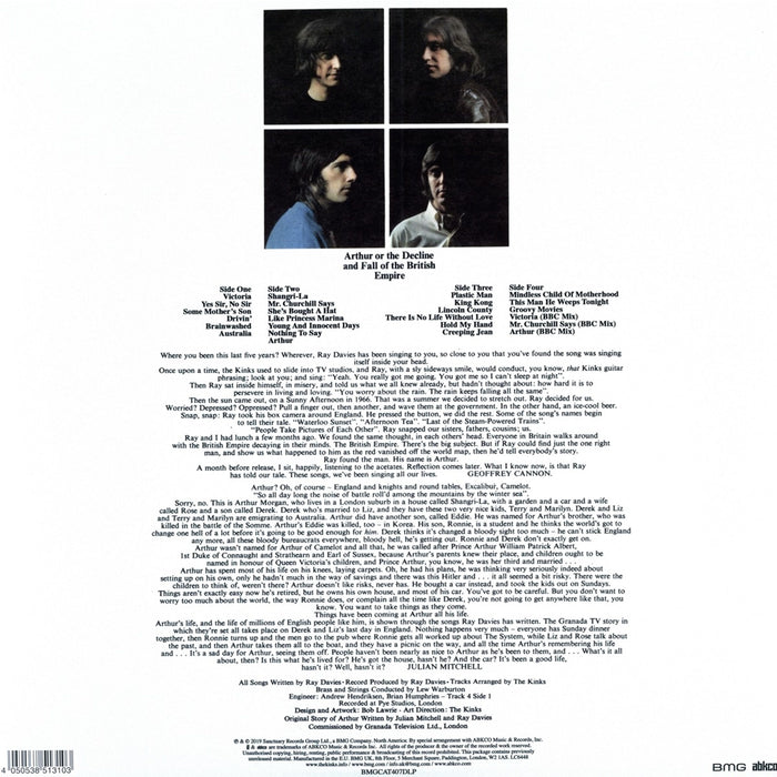 The Kinks – Arthur Or The Decline And Fall Of The British Empire (2xLP) LP vinyl record, image 2 of 2