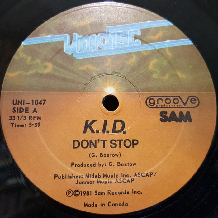 K.I.D. – Don't Stop (LP, Vinyl Record Album)