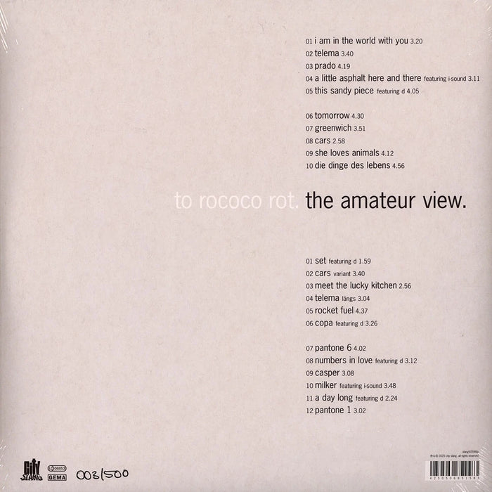 To Rococo Rot – The Amateur View (2xLP, Expanded 2025 Edition) LP vinyl record, image 2 of 2