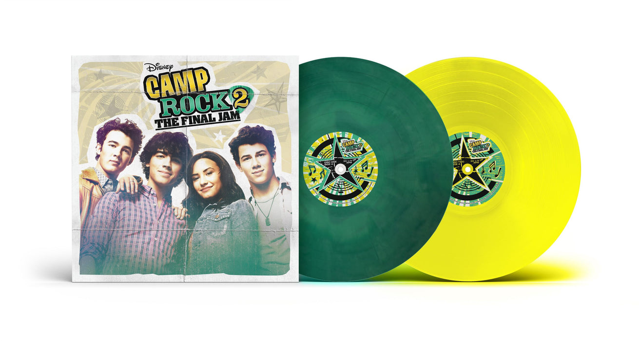Cast Of Camp Rock – Camp Rock 2: The Final Jam (2xLP,  Forest Pine Green and Sunburst Yellow) LP vinyl record, image 2 of 2