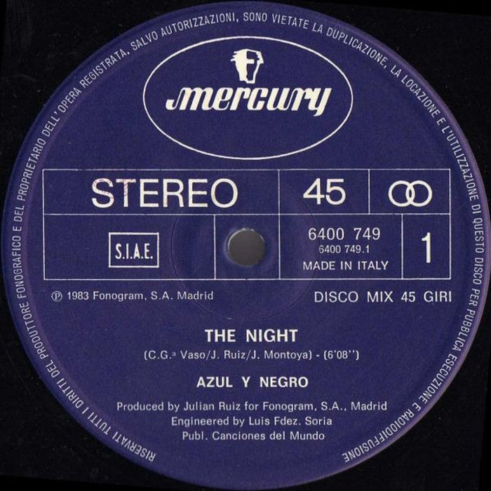 Azul Y Negro – The Night (LP, Vinyl Record Album)