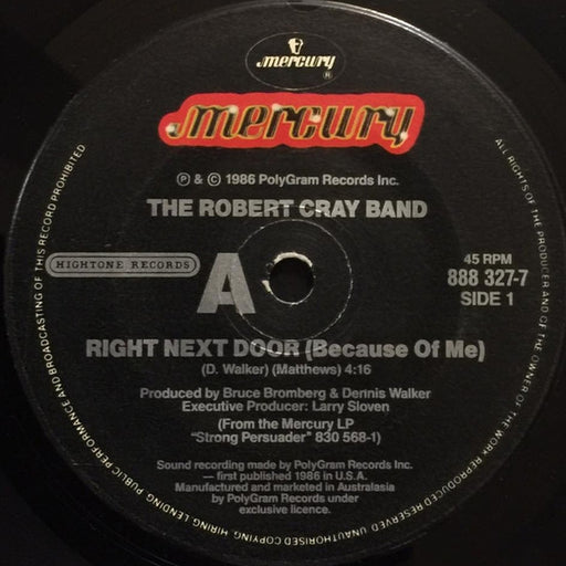 The Robert Cray Band – Right Next Door (Because Of Me) (LP, Vinyl Record Album)