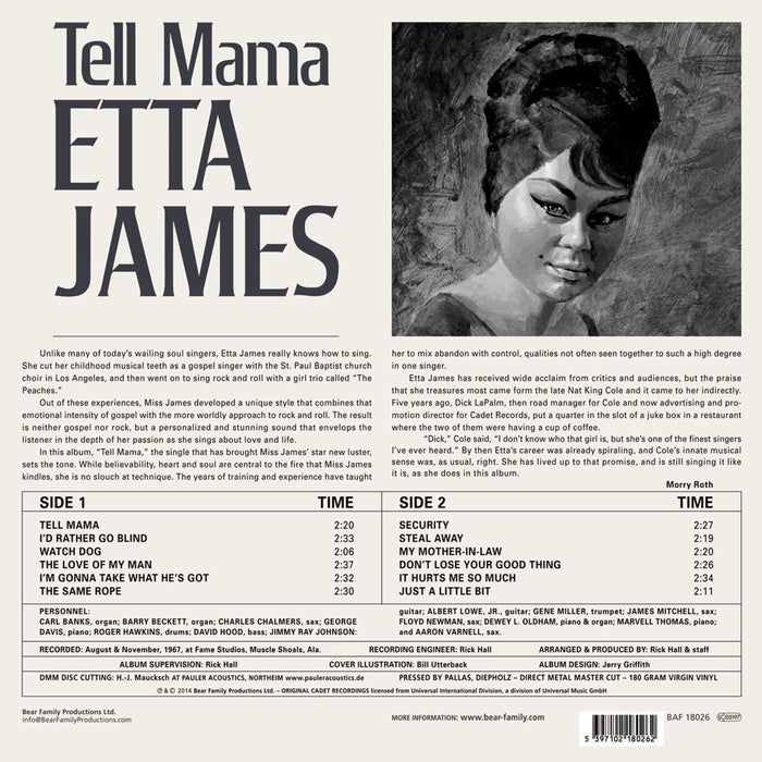Tell Mama – Etta James LP vinyl record, image 2 of 2