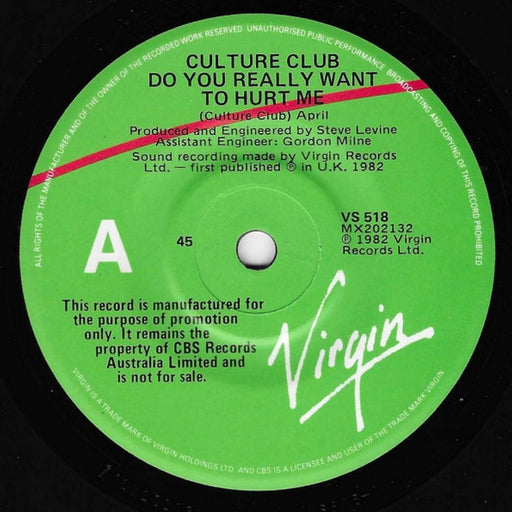 Culture Club – Do You Really Want To Hurt Me (LP, Vinyl Record Album)