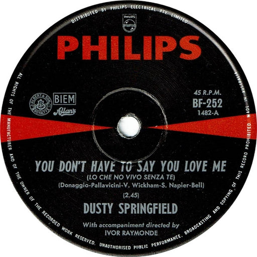 Dusty Springfield – You Don't Have To Say You Love Me (LP, Vinyl Record Album)