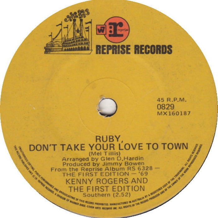 Kenny Rogers & The First Edition – Ruby, Don't Take Your Love To Town (LP, Vinyl Record Album)