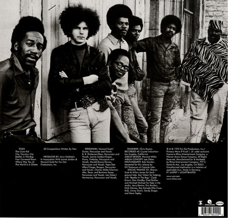 War – The World Is A Ghetto LP vinyl record, image 2 of 2