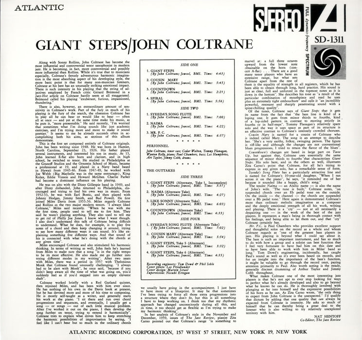 John Coltrane – Giant Steps (2xLP, 60th Anniversary Edition) LP vinyl record, image 2 of 3