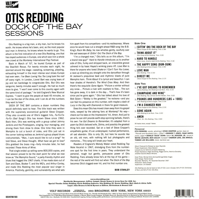Dock Of The Bay Sessions – Otis Redding LP vinyl record, image 2 of 2