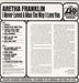 Aretha Franklin – I Never Loved A Man The Way I Love You LP vinyl record, image 2 of 2