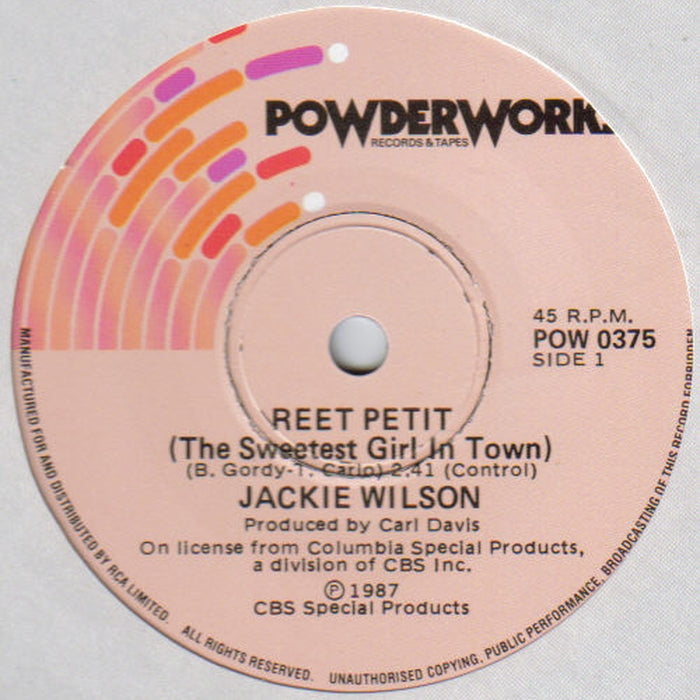 Jackie Wilson – Reet Petit (The Sweetest Girl In Town) (LP, Vinyl Record Album)