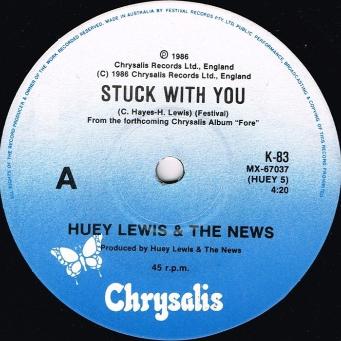 Huey Lewis & The News – Stuck With You (LP, Vinyl Record Album)