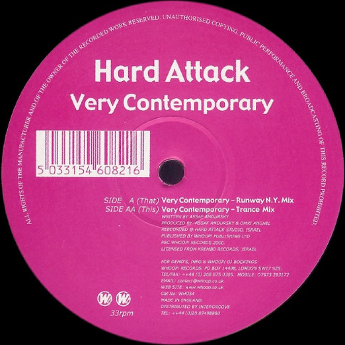 Hard Attack – Very Contemporary (LP, Vinyl Record Album)
