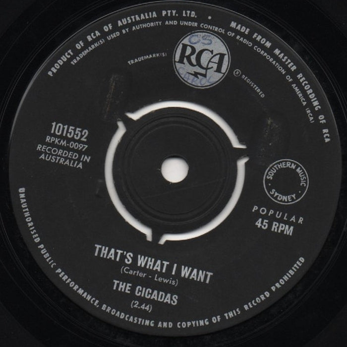 The Cicadas – That's What I Want (LP, Vinyl Record Album)